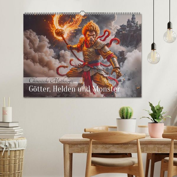 Produktbild: Chinesische Mythologie - G&ouml;tter, Helden und Monster (Wandkalender 2026 DIN A2 quer), CALVENDO Monatskalender