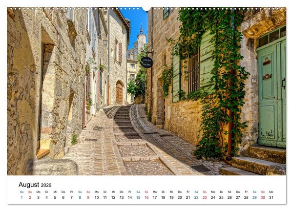 Produktbild: Uz&eacute;s - Charmante Kleinstadt im Gard (hochwertiger Premium Wandkalender 2026 DIN A2 quer), Kunstdruck in Hochglanz