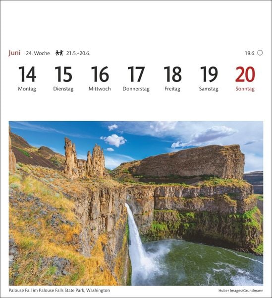 Produktbild: USA Sehnsuchtskalender 2027 - Wochenkalender mit 53 Postkarten