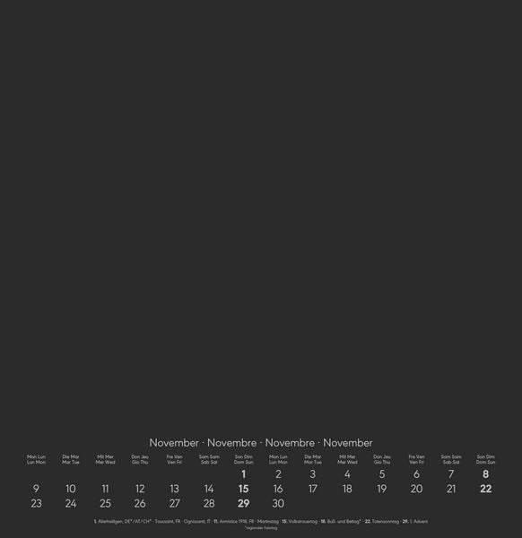 Produktbild: Kreativ-Kalender schwarz 2026 - 32 x 33 - Foto, Malen, Basteln - datiert - Kreativkalender - Foto-Kalender - Alpha Edition