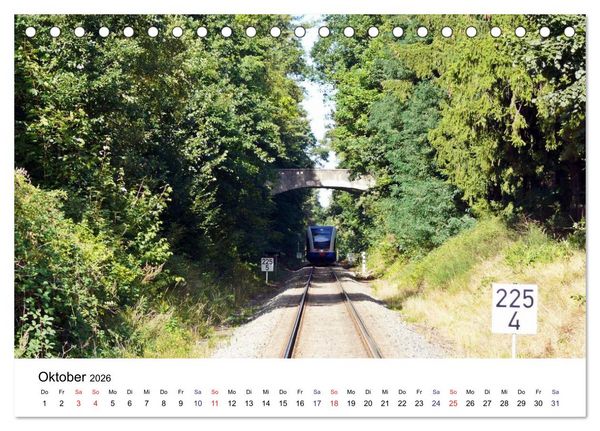 Produktbild: Eisenbahnen auf Usedom (Tischkalender 2026 DIN A5 quer), CALVENDO Monatskalender