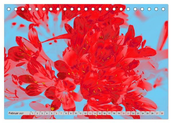 Produktbild: Blumen Pop-Art (Tischkalender 2027 DIN A5 quer), CALVENDO Monatskalender