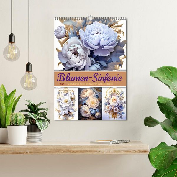 Produktbild: Blumen-Sinfonie (Wandkalender 2026 DIN A3 hoch), CALVENDO Monatskalender