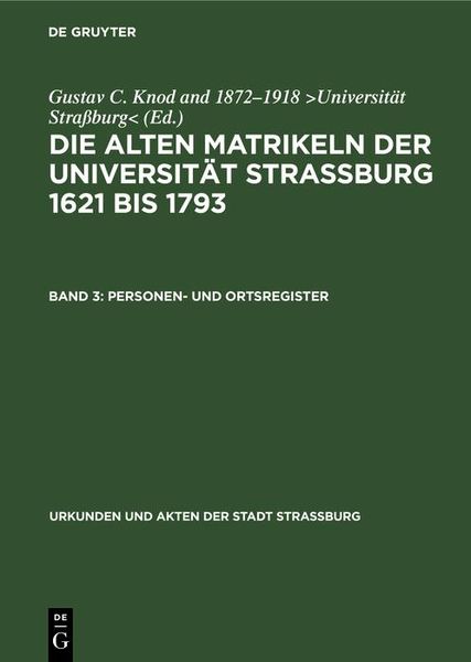 Produktbild: Personen- und Ortsregister