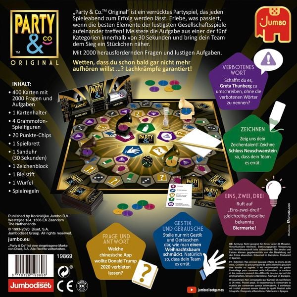 Jumbo Spiele Party & Co. - Gioco di società per adulti '30', da 4 a 20  giocatori, Multicolore, Original 30th aniversary : : Giochi e  giocattoli