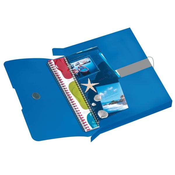 Herlitz Sammelbox A4 PP, Opak Blau, Rückenbreite 4cm