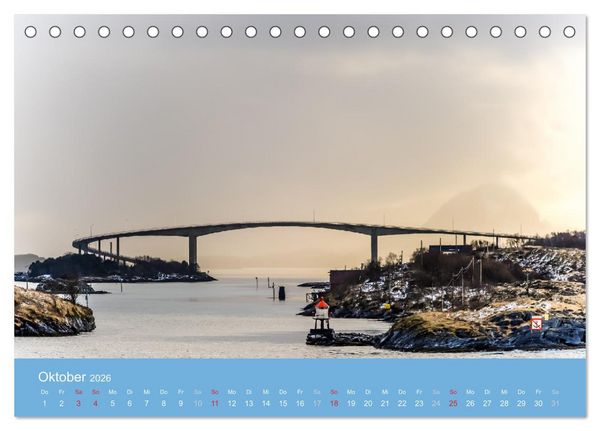 Produktbild: Leuchtfeuer der norwegischen K&uuml;ste (Tischkalender 2026 DIN A5 quer), CALVENDO Monatskalender