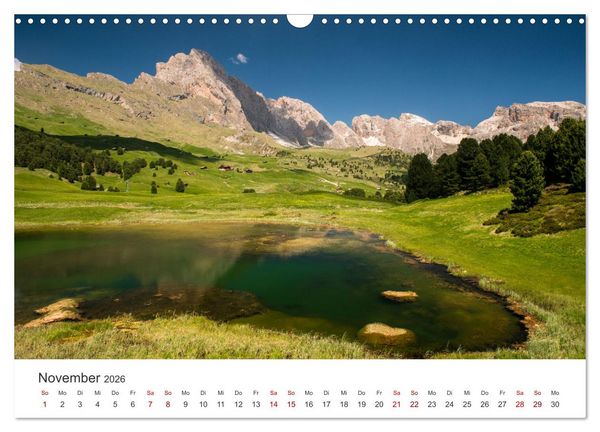 Produktbild: Ein Spaziergang in den Dolomiten (Wandkalender 2026 DIN A3 quer), CALVENDO Monatskalender