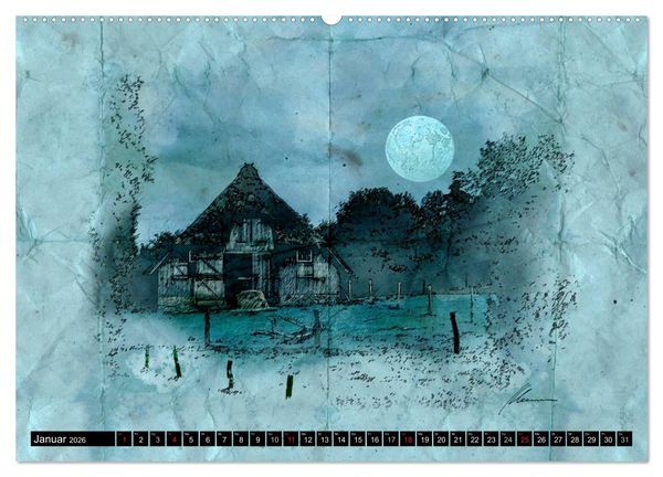 Produktbild: L&uuml;neburger Skizzen (hochwertiger Premium Wandkalender 2026 DIN A2 quer), Kunstdruck in Hochglanz
