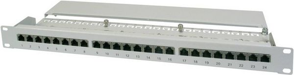 Produktbild: Digitus DN-91524S 24 Port Netzwerk-Patchpanel 483mm (19\") CAT 5e 1 HE Best&uuml;ckt