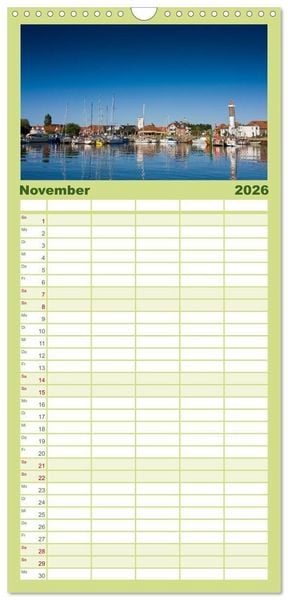 Produktbild: Familienplaner 2026 - Mecklenburg &ndash; Vorpommern, Sch&ouml;nheiten im Land der Ostseek&uuml;ste mit 5 Spalten (Wandkalender, 21 x 45 cm) CALVENDO