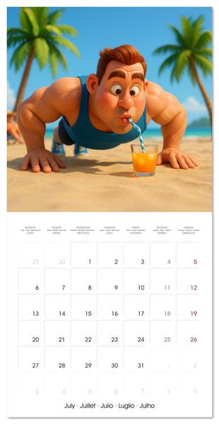 Produktbild: Bodybuilding with Family (Wall Calendar 2026 12 &times; 12 Inch) CALVENDO 12 Month Wall Calendar