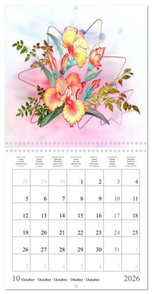 Produktbild: Quand l'&acirc;me parle (Calendrier mural carr&eacute; 2026 30x30 cm) Calendrier double avec une page pour vos prises de notes