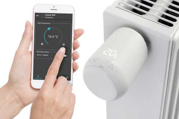 Produktbild: Eurotronic 700200 Comet Wifi Funk-Heizk&ouml;rperthermostat elektronisch