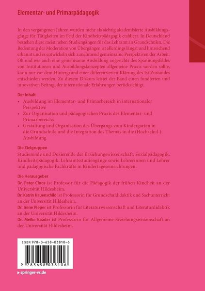 Produktbild: Elementar- und Primarp&auml;dagogik