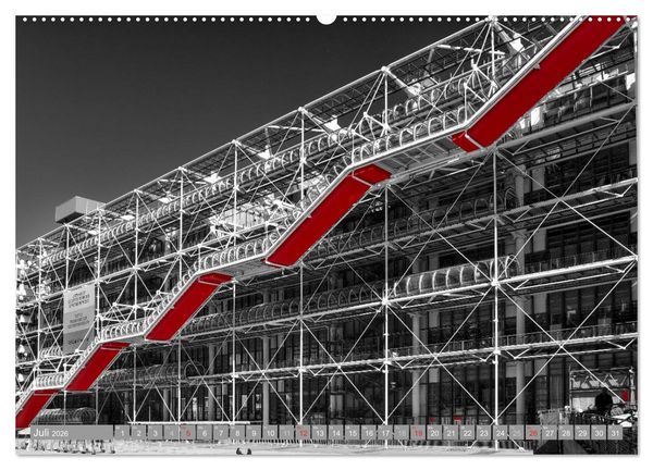 Produktbild: Schwarz - Wei&szlig; - Rot (Wandkalender 2026 DIN A2 quer), CALVENDO Monatskalender