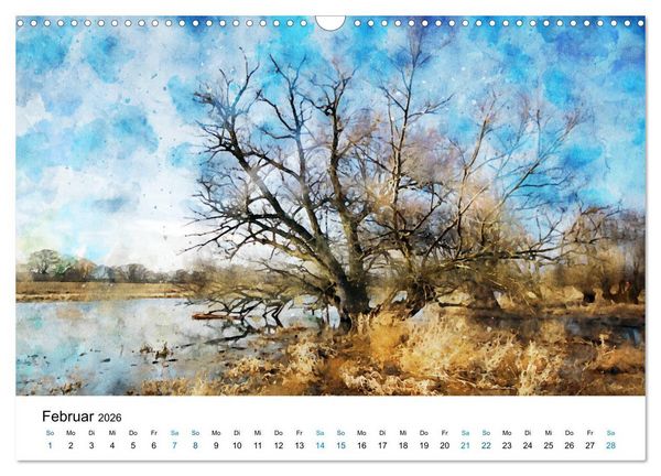 Produktbild: Havelland in Aquarell (Wandkalender 2026 DIN A3 quer), CALVENDO Monatskalender