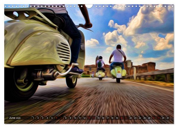 Produktbild: Low-angle shots of scooters (Wall Calendar 2026 DIN A3 landscape), CALVENDO 12 Month Wall Calendar