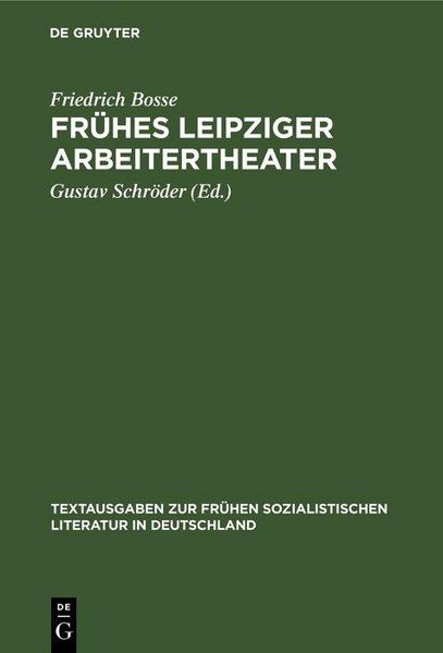 Produktbild: Fr&uuml;hes Leipziger Arbeitertheater