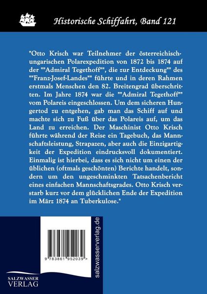 Produktbild: Tagebuch des Nordpolarfahrers Otto Krisch