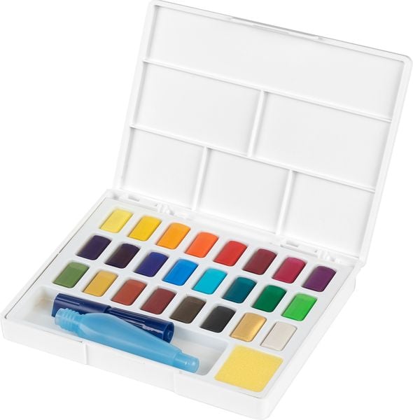 Produktbild: Faber-Castell Aquarellfarben in N&auml;pfchen, 24er Etui
