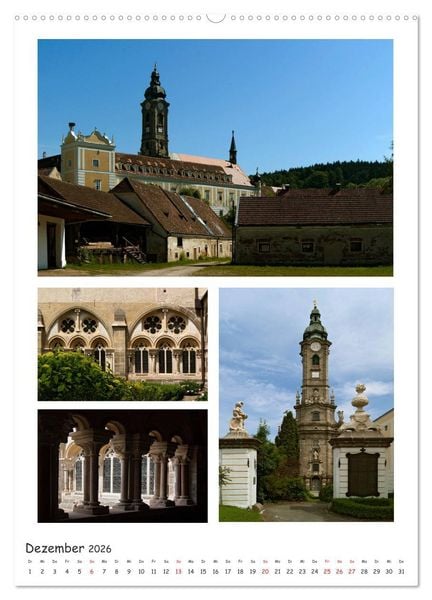 Produktbild: Stifte und Kl&ouml;ster in &Ouml;sterreich (hochwertiger Premium Wandkalender 2026 DIN A2 hoch), Kunstdruck in Hochglanz