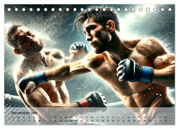 Produktbild: MMA Germany - Mixed Martial Arts Power (Tischkalender 2026 DIN A5 quer), CALVENDO Monatskalender