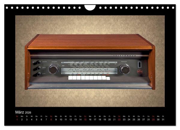Produktbild: Dampfradios - Antike Radios mit Charme und Patina (Wandkalender 2026 DIN A4 quer), CALVENDO Monatskalender