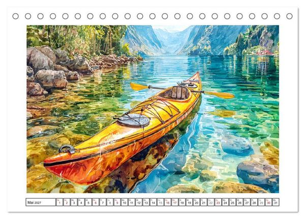 Produktbild: Norwegen. K&uuml;nstlerische Aquarelle aus dem hohen Norden (Tischkalender 2027 DIN A5 quer), CALVENDO Monatskalender