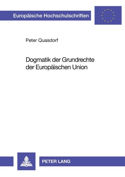 Produktbild: Dogmatik der Grundrechte der Europ&auml;ischen Union