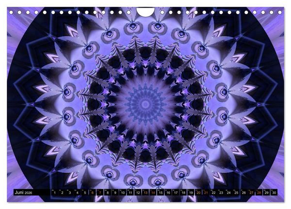 Produktbild: Energie - Mandalas, Spiritualit&auml;t durch die Farbe Lila (Wandkalender 2026 DIN A4 quer), CALVENDO Monatskalender