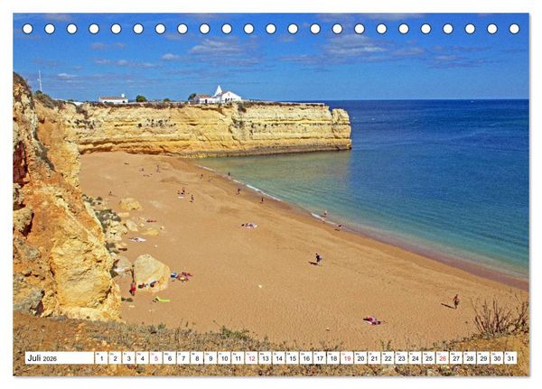 Produktbild: Portugal - Die Algarve vom Cabo de Sao Vicente bis Tavira (Tischkalender 2026 DIN A5 quer), CALVENDO Monatskalender