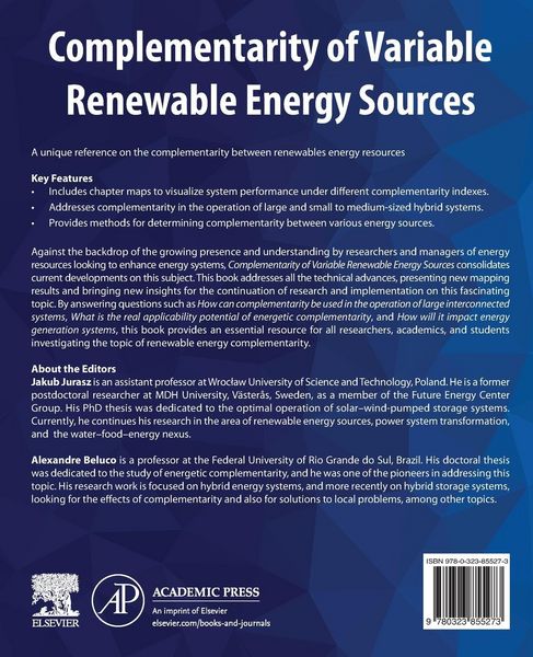 Produktbild: Complementarity of Variable Renewable Energy Sources