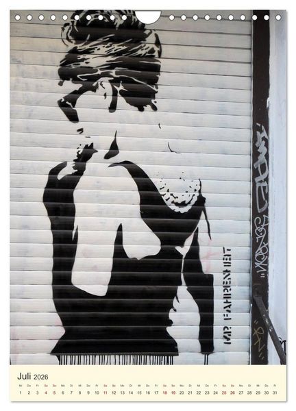 Produktbild: Famous Women in StreetArt (Wandkalender 2026 DIN A4 hoch), CALVENDO Monatskalender