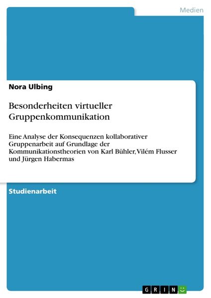 Produktbild: Besonderheiten virtueller Gruppenkommunikation