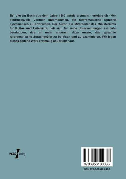 Produktbild: Raetoromanische Grammatik