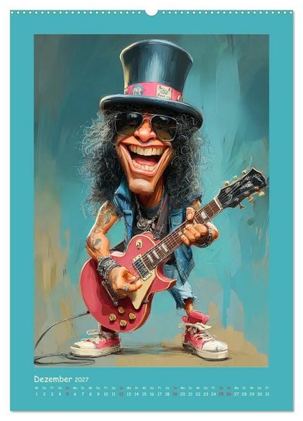 Produktbild: Rock-Rhythmus. Karikaturen zwischen Kunst und Kult (Wandkalender 2027 DIN A2 hoch), CALVENDO Monatskalender