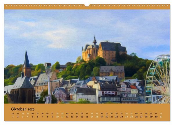 Produktbild: Malerisches Marburg (Wandkalender 2026 DIN A2 quer), CALVENDO Monatskalender