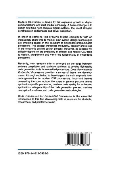 Produktbild: Code Generation for Embedded Processors