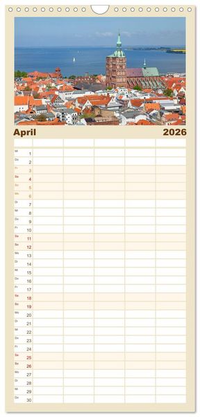 Produktbild: Familienplaner 2026 - Welterbe - St&auml;tten in Deutschland mit 5 Spalten (Wandkalender, 21 x 45 cm) CALVENDO