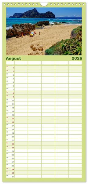 Produktbild: Familienplaner 2026 - Madeira und Porto Santo mit 5 Spalten (Wandkalender, 21 x 45 cm) CALVENDO