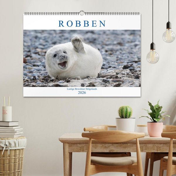 Produktbild: Robben - Lustige Bewohner Helgolands (Wandkalender 2026 DIN A2 quer), CALVENDO Monatskalender