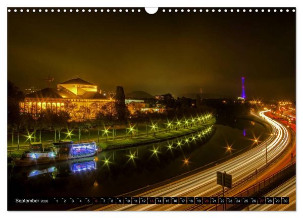 Produktbild: City Lights Saarbr&uuml;cken (Wandkalender 2026 DIN A3 quer), CALVENDO Monatskalender
