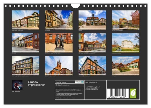 Produktbild: Grabow Impressionen (Wandkalender 2026 DIN A4 quer), CALVENDO Monatskalender