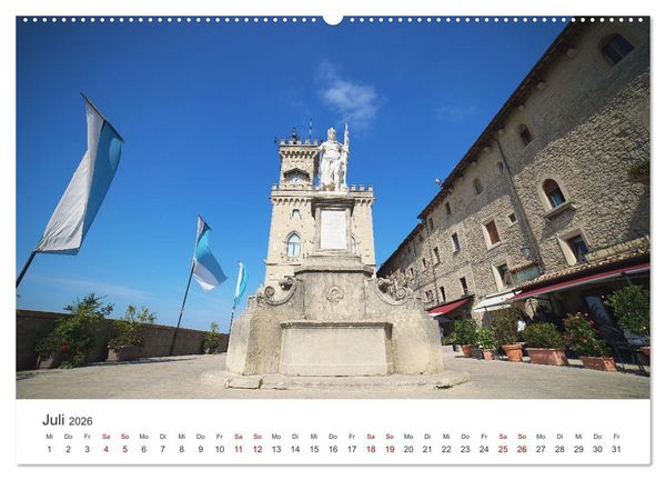Produktbild: San Marino - Eine Reise in den wundersch&ouml;nen Zwergstaat. (hochwertiger Premium Wandkalender 2026 DIN A2 quer), Kunstdruck in Hochglanz