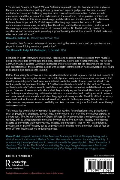 Produktbild: The Art and Science of Expert Witness Testimony