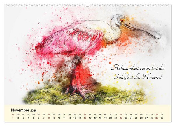 Produktbild: Aquarelle und Lebensweisheiten (Wandkalender 2026 DIN A2 quer), CALVENDO Monatskalender
