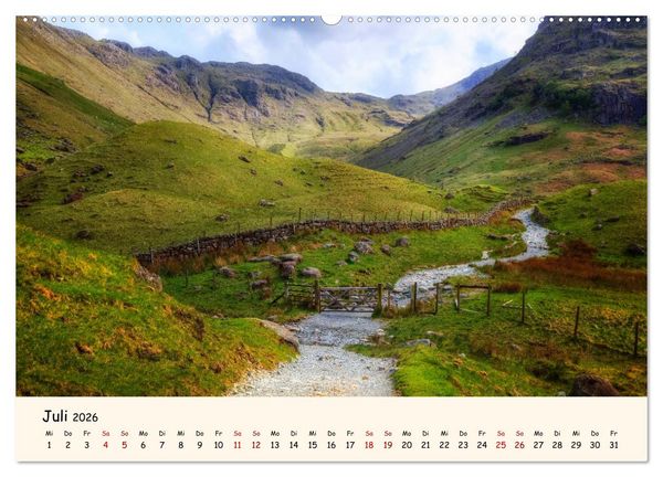 Produktbild: Lake District England (hochwertiger Premium Wandkalender 2026 DIN A2 quer), Kunstdruck in Hochglanz