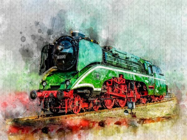 Produktbild: CALVENDO Puzzle Dampflokomotive | 1000 Teile Lege-Gr&ouml;&szlig;e 64x48cm Foto-Puzzle f&uuml;r gl&uuml;ckliche Stunden