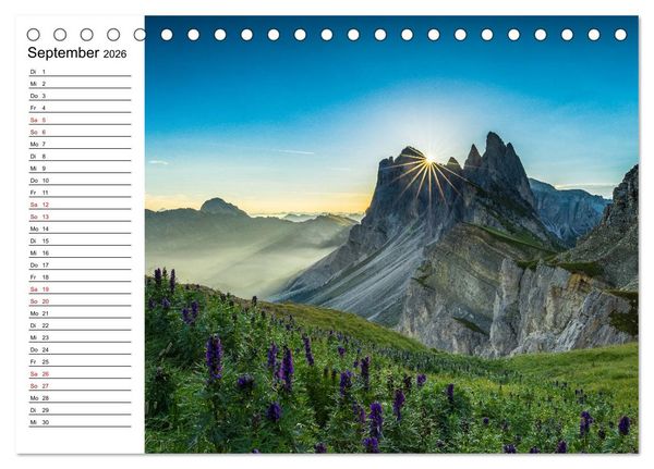 Produktbild: Atemberaubende Alpenwelt (Tischkalender 2026 DIN A5 quer), CALVENDO Monatskalender